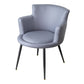 Contemporary Style Upholstered Single Side Chair Solid Back Arm Dining Chair Grey Clearhalo ' kitchen&dining_furn' 'Dining Chairs' 'Dining Tables & Seating' 'dining_chair' 'furn' 'furn_dining_chair' 'Furniture' 'furniture_dining_chair' 'Kitchen & Dining Furniture' 'kitchen' 3853976
