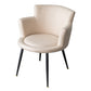 Contemporary Style Upholstered Single Side Chair Solid Back Arm Dining Chair White Clearhalo ' kitchen&dining_furn' 'Dining Chairs' 'Dining Tables & Seating' 'dining_chair' 'furn' 'furn_dining_chair' 'Furniture' 'furniture_dining_chair' 'Kitchen & Dining Furniture' 'kitchen' 3853980