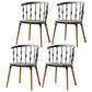 Contemporary Style Dining Room Chairs Plastic Armless Chairs with Wooden Legs Grey 4 Piece Set Clearhalo ' kitchen&dining_furn' 'Dining Chairs' 'Dining Tables & Seating' 'dining_chair' 'furn' 'furn_dining_chair' 'Furniture' 'furniture_dining_chair' 'Kitchen & Dining Furniture' 'kitchen' 3853995