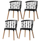 Contemporary Style Dining Room Chairs Plastic Armless Chairs with Wooden Legs Black 4 Piece Set Clearhalo ' kitchen&dining_furn' 'Dining Chairs' 'Dining Tables & Seating' 'dining_chair' 'furn' 'furn_dining_chair' 'Furniture' 'furniture_dining_chair' 'Kitchen & Dining Furniture' 'kitchen' 3854000