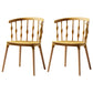 Contemporary Style Dining Room Chairs Plastic Armless Chairs with Wooden Legs Ginger 2 Piece Set Clearhalo ' kitchen&dining_furn' 'Dining Chairs' 'Dining Tables & Seating' 'dining_chair' 'furn' 'furn_dining_chair' 'Furniture' 'furniture_dining_chair' 'Kitchen & Dining Furniture' 'kitchen' 3854011
