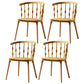 Contemporary Style Dining Room Chairs Plastic Armless Chairs with Wooden Legs Ginger 4 Piece Set Clearhalo ' kitchen&dining_furn' 'Dining Chairs' 'Dining Tables & Seating' 'dining_chair' 'furn' 'furn_dining_chair' 'Furniture' 'furniture_dining_chair' 'Kitchen & Dining Furniture' 'kitchen' 3854012