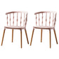 Contemporary Style Dining Room Chairs Plastic Armless Chairs with Wooden Legs Rose Bloom 2 Piece Set Clearhalo ' kitchen&dining_furn' 'Dining Chairs' 'Dining Tables & Seating' 'dining_chair' 'furn' 'furn_dining_chair' 'Furniture' 'furniture_dining_chair' 'Kitchen & Dining Furniture' 'kitchen' 3854014
