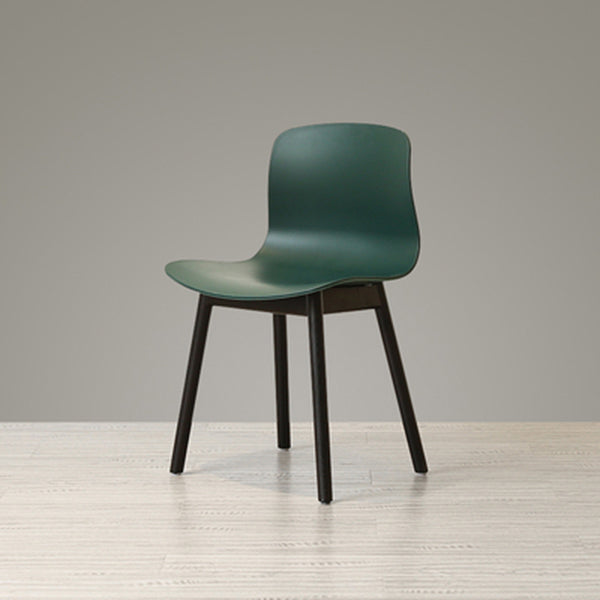 Modern Style Beech Wood Chair Kitchen Dining Room Solid Back Side Chairs Navy 1 Piece Black Clearhalo ' kitchen&dining_furn' 'Dining Chairs' 'Dining Tables & Seating' 'dining_chair' 'furn' 'furn_dining_chair' 'Furniture' 'furniture_dining_chair' 'Kitchen & Dining Furniture' 'kitchen' 3854023