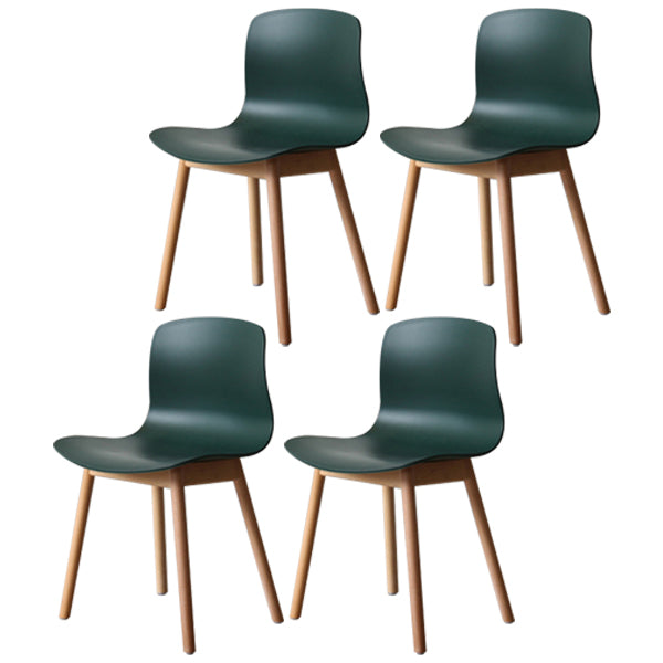 Modern Style Beech Wood Chair Kitchen Dining Room Solid Back Side Chairs Navy 4 Piece Set Natural Wood Clearhalo ' kitchen&dining_furn' 'Dining Chairs' 'Dining Tables & Seating' 'dining_chair' 'furn' 'furn_dining_chair' 'Furniture' 'furniture_dining_chair' 'Kitchen & Dining Furniture' 'kitchen' 3854032