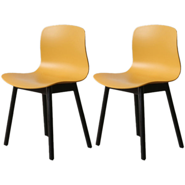 Modern Style Beech Wood Chair Kitchen Dining Room Solid Back Side Chairs Yellow 2 Piece Set Black Clearhalo ' kitchen&dining_furn' 'Dining Chairs' 'Dining Tables & Seating' 'dining_chair' 'furn' 'furn_dining_chair' 'Furniture' 'furniture_dining_chair' 'Kitchen & Dining Furniture' 'kitchen' 3854037