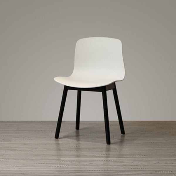 Modern Style Beech Wood Chair Kitchen Dining Room Solid Back Side Chairs White 1 Piece Black Clearhalo ' kitchen&dining_furn' 'Dining Chairs' 'Dining Tables & Seating' 'dining_chair' 'furn' 'furn_dining_chair' 'Furniture' 'furniture_dining_chair' 'Kitchen & Dining Furniture' 'kitchen' 3854040