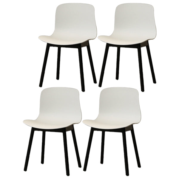 Modern Style Beech Wood Chair Kitchen Dining Room Solid Back Side Chairs White 4 Piece Set Black Clearhalo ' kitchen&dining_furn' 'Dining Chairs' 'Dining Tables & Seating' 'dining_chair' 'furn' 'furn_dining_chair' 'Furniture' 'furniture_dining_chair' 'Kitchen & Dining Furniture' 'kitchen' 3854042