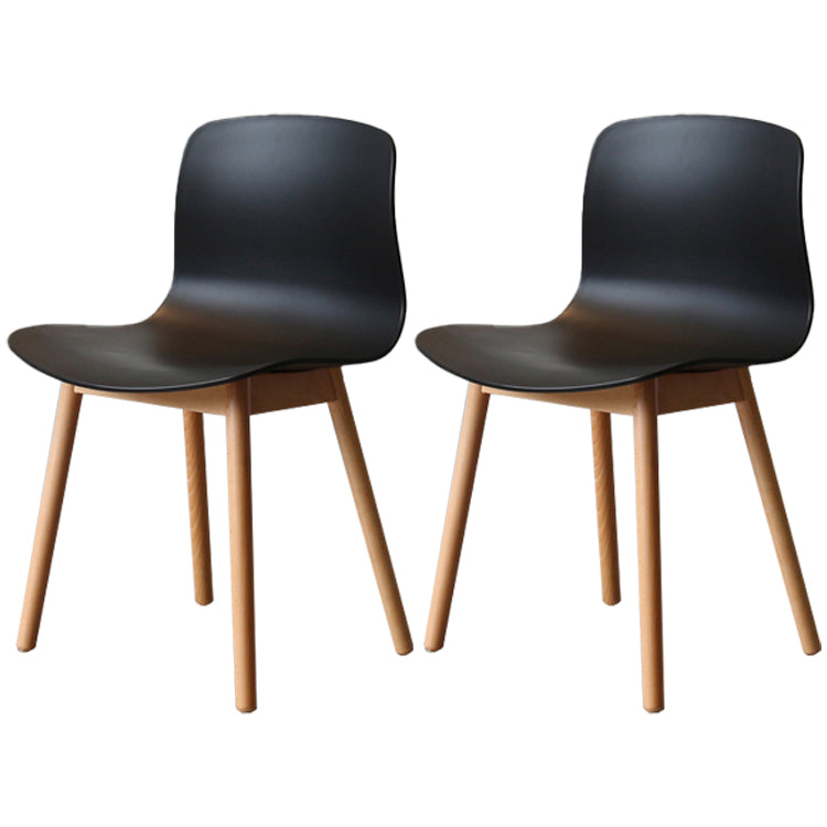 Modern Style Beech Wood Chair Kitchen Dining Room Solid Back Side Chairs Black 2 Piece Set Natural Wood Clearhalo ' kitchen&dining_furn' 'Dining Chairs' 'Dining Tables & Seating' 'dining_chair' 'furn' 'furn_dining_chair' 'Furniture' 'furniture_dining_chair' 'Kitchen & Dining Furniture' 'kitchen' 3854044
