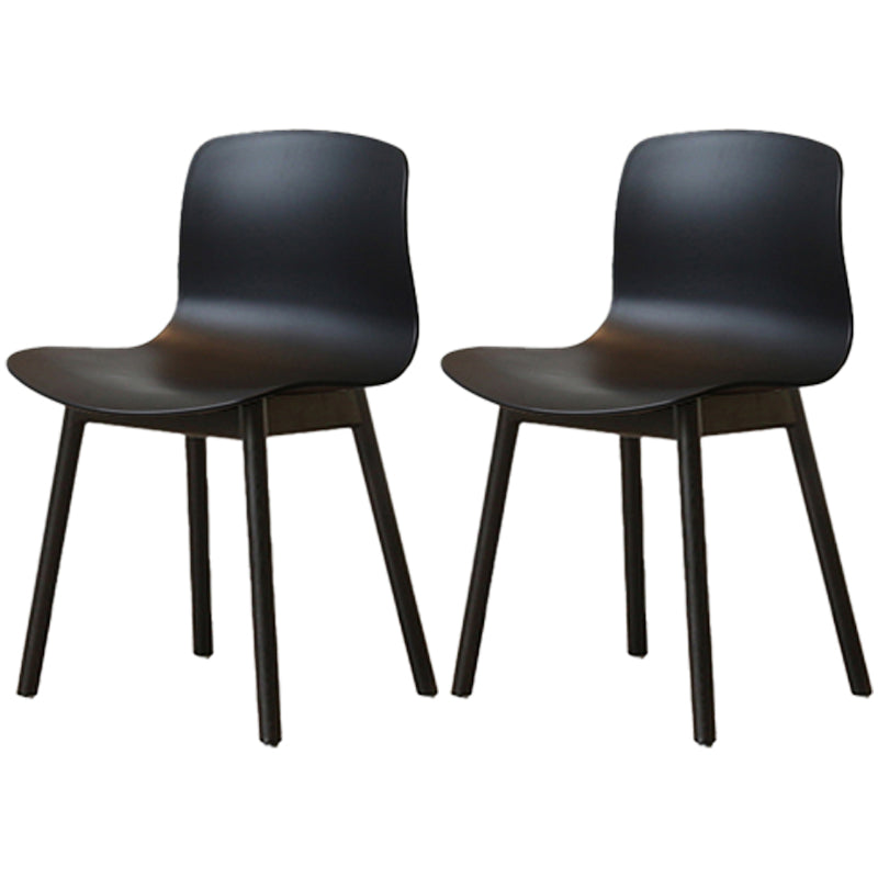 Modern Style Beech Wood Chair Kitchen Dining Room Solid Back Side Chairs Black 2 Piece Set Black Clearhalo ' kitchen&dining_furn' 'Dining Chairs' 'Dining Tables & Seating' 'dining_chair' 'furn' 'furn_dining_chair' 'Furniture' 'furniture_dining_chair' 'Kitchen & Dining Furniture' 'kitchen' 3854047