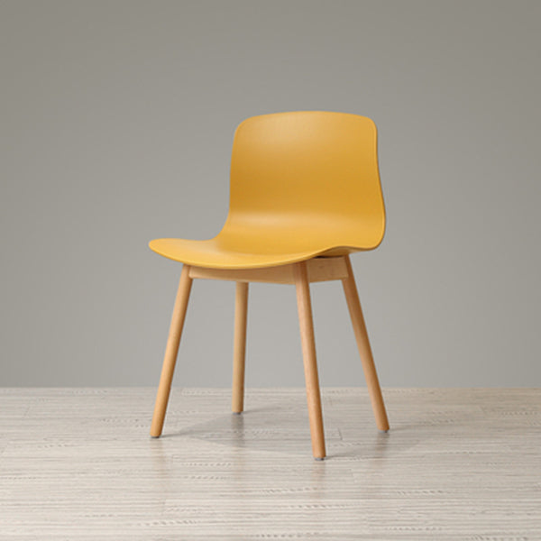Modern Style Beech Wood Chair Kitchen Dining Room Solid Back Side Chairs Yellow 1 Piece Natural Wood Clearhalo ' kitchen&dining_furn' 'Dining Chairs' 'Dining Tables & Seating' 'dining_chair' 'furn' 'furn_dining_chair' 'Furniture' 'furniture_dining_chair' 'Kitchen & Dining Furniture' 'kitchen' 3854049