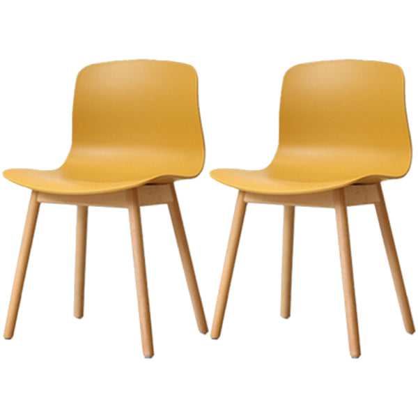 Modern Style Beech Wood Chair Kitchen Dining Room Solid Back Side Chairs Yellow 2 Piece Set Natural Wood Clearhalo ' kitchen&dining_furn' 'Dining Chairs' 'Dining Tables & Seating' 'dining_chair' 'furn' 'furn_dining_chair' 'Furniture' 'furniture_dining_chair' 'Kitchen & Dining Furniture' 'kitchen' 3854050