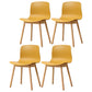 Modern Style Beech Wood Chair Kitchen Dining Room Solid Back Side Chairs Yellow 4 Piece Set Natural Wood Clearhalo ' kitchen&dining_furn' 'Dining Chairs' 'Dining Tables & Seating' 'dining_chair' 'furn' 'furn_dining_chair' 'Furniture' 'furniture_dining_chair' 'Kitchen & Dining Furniture' 'kitchen' 3854051