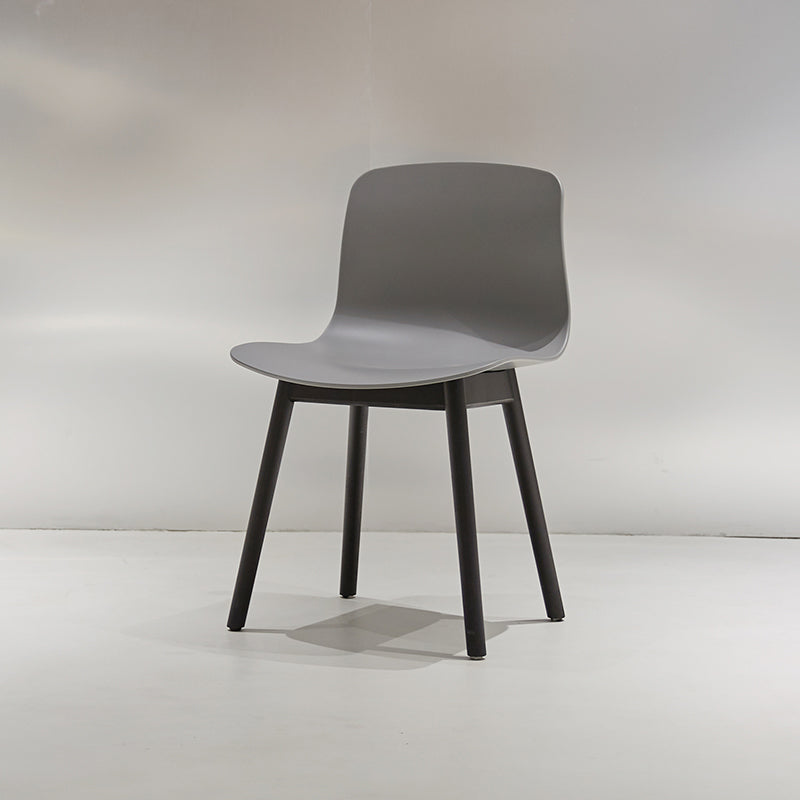 Modern Style Beech Wood Chair Kitchen Dining Room Solid Back Side Chairs Grey 1 Piece Black Clearhalo ' kitchen&dining_furn' 'Dining Chairs' 'Dining Tables & Seating' 'dining_chair' 'furn' 'furn_dining_chair' 'Furniture' 'furniture_dining_chair' 'Kitchen & Dining Furniture' 'kitchen' 3854052