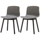 Modern Style Beech Wood Chair Kitchen Dining Room Solid Back Side Chairs Grey 2 Piece Set Black Clearhalo ' kitchen&dining_furn' 'Dining Chairs' 'Dining Tables & Seating' 'dining_chair' 'furn' 'furn_dining_chair' 'Furniture' 'furniture_dining_chair' 'Kitchen & Dining Furniture' 'kitchen' 3854053