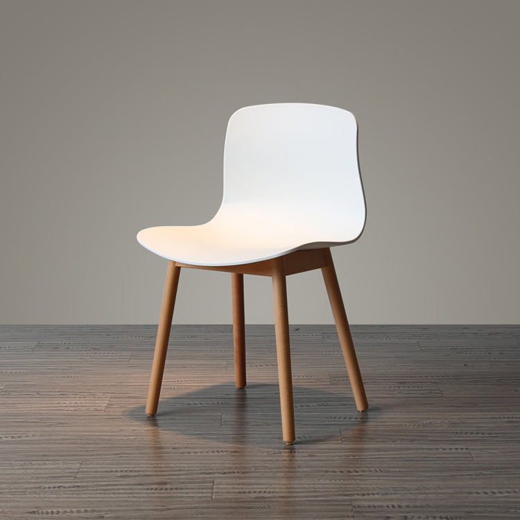 Modern Style Beech Wood Chair Kitchen Dining Room Solid Back Side Chairs White 1 Piece Natural Wood Clearhalo ' kitchen&dining_furn' 'Dining Chairs' 'Dining Tables & Seating' 'dining_chair' 'furn' 'furn_dining_chair' 'Furniture' 'furniture_dining_chair' 'Kitchen & Dining Furniture' 'kitchen' 3854055