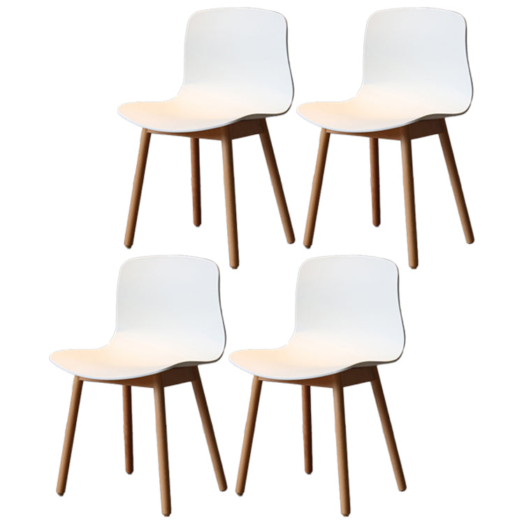 Modern Style Beech Wood Chair Kitchen Dining Room Solid Back Side Chairs White 4 Piece Set Natural Wood Clearhalo ' kitchen&dining_furn' 'Dining Chairs' 'Dining Tables & Seating' 'dining_chair' 'furn' 'furn_dining_chair' 'Furniture' 'furniture_dining_chair' 'Kitchen & Dining Furniture' 'kitchen' 3854057