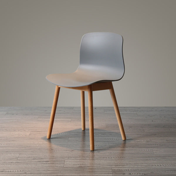 Modern Style Beech Wood Chair Kitchen Dining Room Solid Back Side Chairs Grey 1 Piece Natural Wood Clearhalo ' kitchen&dining_furn' 'Dining Chairs' 'Dining Tables & Seating' 'dining_chair' 'furn' 'furn_dining_chair' 'Furniture' 'furniture_dining_chair' 'Kitchen & Dining Furniture' 'kitchen' 3854058