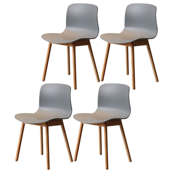 Modern Style Beech Wood Chair Kitchen Dining Room Solid Back Side Chairs Grey 4 Piece Set Natural Wood Clearhalo ' kitchen&dining_furn' 'Dining Chairs' 'Dining Tables & Seating' 'dining_chair' 'furn' 'furn_dining_chair' 'Furniture' 'furniture_dining_chair' 'Kitchen & Dining Furniture' 'kitchen' 3854060