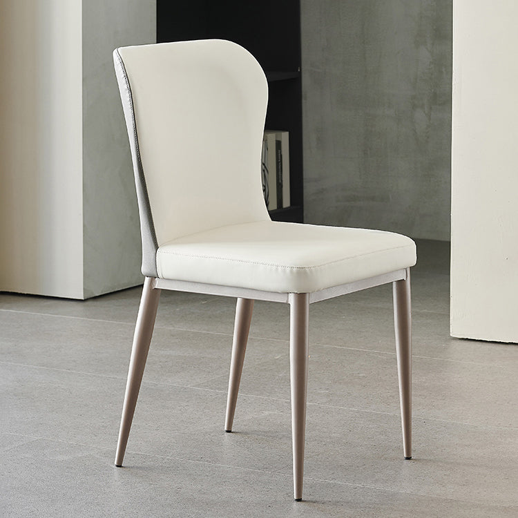 Contemporary Style Metal Dining Chair Wingback Side Armless Chairs (Set of 2) Clearhalo ' kitchen&dining_furn' 'Dining Chairs' 'Dining Tables & Seating' 'dining_chair' 'furn' 'furn_dining_chair' 'Furniture' 'furniture_dining_chair' 'Kitchen & Dining Furniture' 'kitchen' 3854061