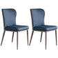 Contemporary Style Metal Dining Chair Wingback Side Armless Chairs (Set of 2) Navy Clearhalo ' kitchen&dining_furn' 'Dining Chairs' 'Dining Tables & Seating' 'dining_chair' 'furn' 'furn_dining_chair' 'Furniture' 'furniture_dining_chair' 'Kitchen & Dining Furniture' 'kitchen' 3854069