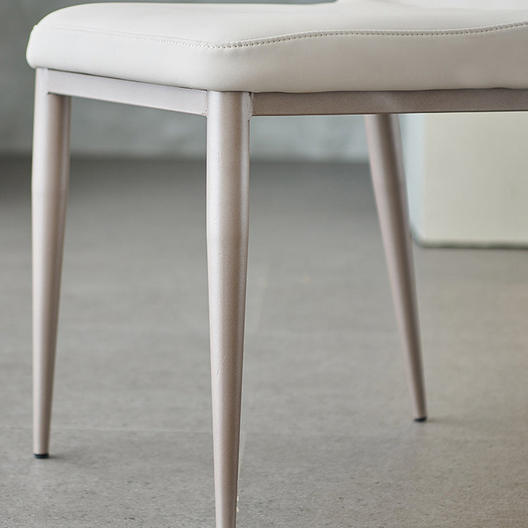 Contemporary Style Metal Dining Chair Wingback Side Armless Chairs (Set of 2) Clearhalo ' kitchen&dining_furn' 'Dining Chairs' 'Dining Tables & Seating' 'dining_chair' 'furn' 'furn_dining_chair' 'Furniture' 'furniture_dining_chair' 'Kitchen & Dining Furniture' 'kitchen' 3854074