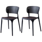 Modern Indoor-Outdoor Plastic Dining Armchair Home Open Back Dining Side Chair Black 2 Piece Set Clearhalo ' kitchen&dining_furn' 'Dining Chairs' 'Dining Tables & Seating' 'dining_chair' 'furn' 'furn_dining_chair' 'Furniture' 'furniture_dining_chair' 'Kitchen & Dining Furniture' 'kitchen' 3854079