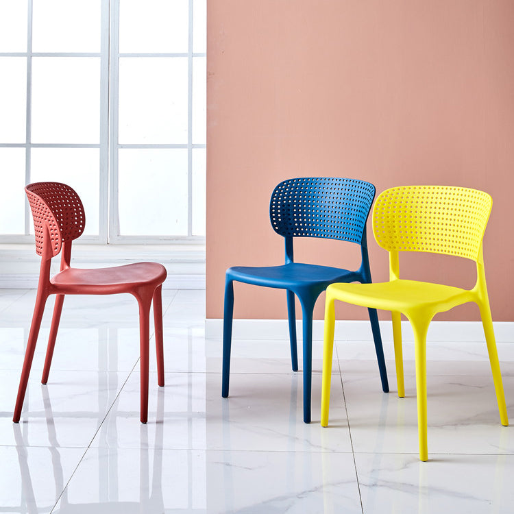 Modern Indoor-Outdoor Plastic Dining Armchair Home Open Back Dining Side Chair Clearhalo ' kitchen&dining_furn' 'Dining Chairs' 'Dining Tables & Seating' 'dining_chair' 'furn' 'furn_dining_chair' 'Furniture' 'furniture_dining_chair' 'Kitchen & Dining Furniture' 'kitchen' 3854082