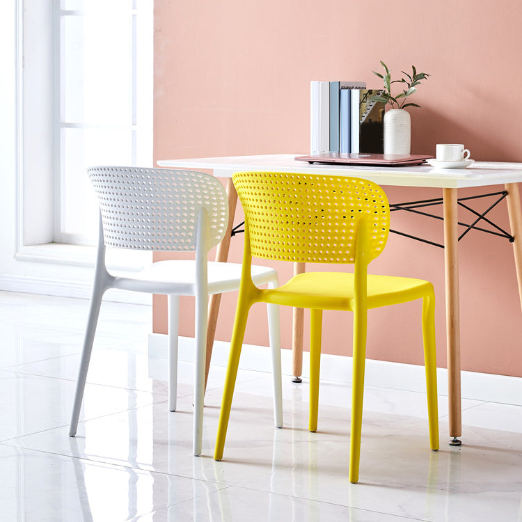 Modern Indoor-Outdoor Plastic Dining Armchair Home Open Back Dining Side Chair Clearhalo ' kitchen&dining_furn' 'Dining Chairs' 'Dining Tables & Seating' 'dining_chair' 'furn' 'furn_dining_chair' 'Furniture' 'furniture_dining_chair' 'Kitchen & Dining Furniture' 'kitchen' 3854084