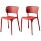 Modern Indoor-Outdoor Plastic Dining Armchair Home Open Back Dining Side Chair Red 2 Piece Set Clearhalo ' kitchen&dining_furn' 'Dining Chairs' 'Dining Tables & Seating' 'dining_chair' 'furn' 'furn_dining_chair' 'Furniture' 'furniture_dining_chair' 'Kitchen & Dining Furniture' 'kitchen' 3854085