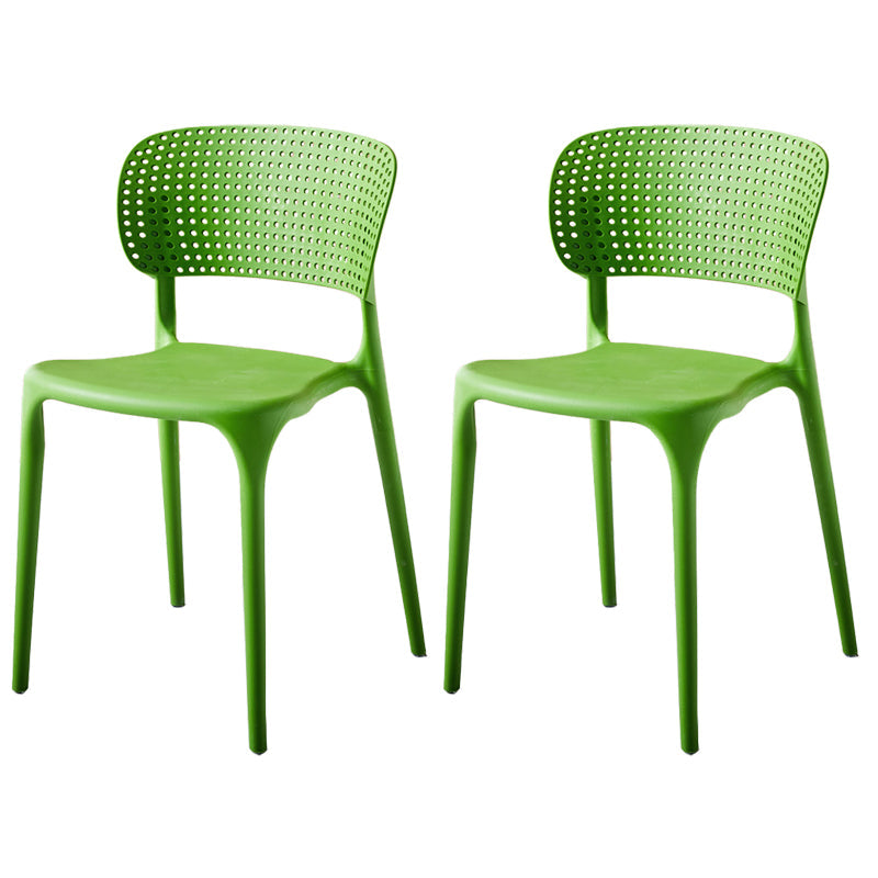 Modern Indoor-Outdoor Plastic Dining Armchair Home Open Back Dining Side Chair Green 2 Piece Set Clearhalo ' kitchen&dining_furn' 'Dining Chairs' 'Dining Tables & Seating' 'dining_chair' 'furn' 'furn_dining_chair' 'Furniture' 'furniture_dining_chair' 'Kitchen & Dining Furniture' 'kitchen' 3854091