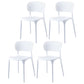 Modern Indoor-Outdoor Plastic Dining Armchair Home Open Back Dining Side Chair White 4 Piece Set Clearhalo ' kitchen&dining_furn' 'Dining Chairs' 'Dining Tables & Seating' 'dining_chair' 'furn' 'furn_dining_chair' 'Furniture' 'furniture_dining_chair' 'Kitchen & Dining Furniture' 'kitchen' 3854098