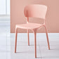 Modern Indoor-Outdoor Plastic Dining Armchair Home Open Back Dining Side Chair Pink 1 Piece Clearhalo ' kitchen&dining_furn' 'Dining Chairs' 'Dining Tables & Seating' 'dining_chair' 'furn' 'furn_dining_chair' 'Furniture' 'furniture_dining_chair' 'Kitchen & Dining Furniture' 'kitchen' 3854102