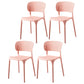 Modern Indoor-Outdoor Plastic Dining Armchair Home Open Back Dining Side Chair Pink 4 Piece Set Clearhalo ' kitchen&dining_furn' 'Dining Chairs' 'Dining Tables & Seating' 'dining_chair' 'furn' 'furn_dining_chair' 'Furniture' 'furniture_dining_chair' 'Kitchen & Dining Furniture' 'kitchen' 3854104