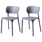 Modern Indoor-Outdoor Plastic Dining Armchair Home Open Back Dining Side Chair Grey 2 Piece Set Clearhalo ' kitchen&dining_furn' 'Dining Chairs' 'Dining Tables & Seating' 'dining_chair' 'furn' 'furn_dining_chair' 'Furniture' 'furniture_dining_chair' 'Kitchen & Dining Furniture' 'kitchen' 3854106