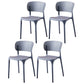 Modern Indoor-Outdoor Plastic Dining Armchair Home Open Back Dining Side Chair Grey 4 Piece Set Clearhalo ' kitchen&dining_furn' 'Dining Chairs' 'Dining Tables & Seating' 'dining_chair' 'furn' 'furn_dining_chair' 'Furniture' 'furniture_dining_chair' 'Kitchen & Dining Furniture' 'kitchen' 3854107