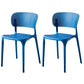 Modern Indoor-Outdoor Plastic Dining Armchair Home Open Back Dining Side Chair Dark Blue 2 Piece Set Clearhalo ' kitchen&dining_furn' 'Dining Chairs' 'Dining Tables & Seating' 'dining_chair' 'furn' 'furn_dining_chair' 'Furniture' 'furniture_dining_chair' 'Kitchen & Dining Furniture' 'kitchen' 3854109