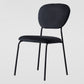 Open Back Armless Dining Chairs Upholstered Side Chairs with Metal Legs Black 1 Piece Clearhalo ' kitchen&dining_furn' 'Dining Chairs' 'Dining Tables & Seating' 'dining_chair' 'furn' 'furn_dining_chair' 'Furniture' 'furniture_dining_chair' 'Kitchen & Dining Furniture' 'kitchen' 3854112