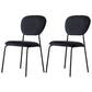 Open Back Armless Dining Chairs Upholstered Side Chairs with Metal Legs Black 2 Piece Set Clearhalo ' kitchen&dining_furn' 'Dining Chairs' 'Dining Tables & Seating' 'dining_chair' 'furn' 'furn_dining_chair' 'Furniture' 'furniture_dining_chair' 'Kitchen & Dining Furniture' 'kitchen' 3854114