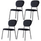 Open Back Armless Dining Chairs Upholstered Side Chairs with Metal Legs Black 4 Piece Set Clearhalo ' kitchen&dining_furn' 'Dining Chairs' 'Dining Tables & Seating' 'dining_chair' 'furn' 'furn_dining_chair' 'Furniture' 'furniture_dining_chair' 'Kitchen & Dining Furniture' 'kitchen' 3854115