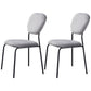 Open Back Armless Dining Chairs Upholstered Side Chairs with Metal Legs Grey 2 Piece Set Clearhalo ' kitchen&dining_furn' 'Dining Chairs' 'Dining Tables & Seating' 'dining_chair' 'furn' 'furn_dining_chair' 'Furniture' 'furniture_dining_chair' 'Kitchen & Dining Furniture' 'kitchen' 3854119