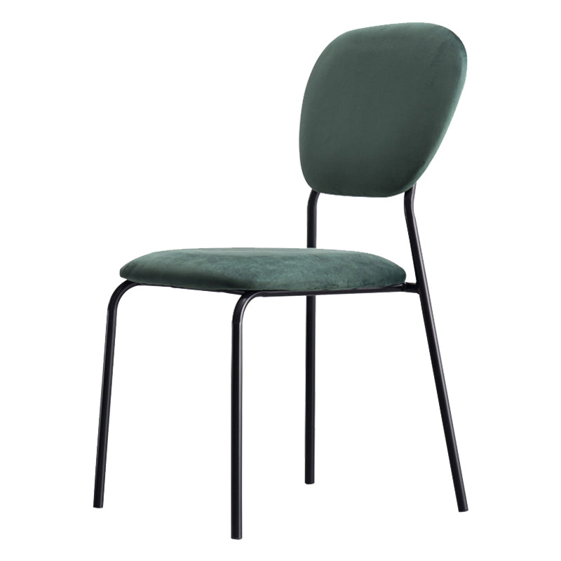 Open Back Armless Dining Chairs Upholstered Side Chairs with Metal Legs Clearhalo ' kitchen&dining_furn' 'Dining Chairs' 'Dining Tables & Seating' 'dining_chair' 'furn' 'furn_dining_chair' 'Furniture' 'furniture_dining_chair' 'Kitchen & Dining Furniture' 'kitchen' 3854120