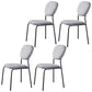 Open Back Armless Dining Chairs Upholstered Side Chairs with Metal Legs Grey 4 Piece Set Clearhalo ' kitchen&dining_furn' 'Dining Chairs' 'Dining Tables & Seating' 'dining_chair' 'furn' 'furn_dining_chair' 'Furniture' 'furniture_dining_chair' 'Kitchen & Dining Furniture' 'kitchen' 3854121