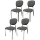 Open Back Armless Dining Chairs Upholstered Side Chairs with Metal Legs Dark Gray 4 Piece Set Clearhalo ' kitchen&dining_furn' 'Dining Chairs' 'Dining Tables & Seating' 'dining_chair' 'furn' 'furn_dining_chair' 'Furniture' 'furniture_dining_chair' 'Kitchen & Dining Furniture' 'kitchen' 3854133
