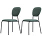 Open Back Armless Dining Chairs Upholstered Side Chairs with Metal Legs Green 2 Piece Set Clearhalo ' kitchen&dining_furn' 'Dining Chairs' 'Dining Tables & Seating' 'dining_chair' 'furn' 'furn_dining_chair' 'Furniture' 'furniture_dining_chair' 'Kitchen & Dining Furniture' 'kitchen' 3854135