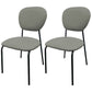 Open Back Armless Dining Chairs Upholstered Side Chairs with Metal Legs Light Gray 2 Piece Set Clearhalo ' kitchen&dining_furn' 'Dining Chairs' 'Dining Tables & Seating' 'dining_chair' 'furn' 'furn_dining_chair' 'Furniture' 'furniture_dining_chair' 'Kitchen & Dining Furniture' 'kitchen' 3854144