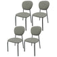 Open Back Armless Dining Chairs Upholstered Side Chairs with Metal Legs Light Gray 4 Piece Set Clearhalo ' kitchen&dining_furn' 'Dining Chairs' 'Dining Tables & Seating' 'dining_chair' 'furn' 'furn_dining_chair' 'Furniture' 'furniture_dining_chair' 'Kitchen & Dining Furniture' 'kitchen' 3854145