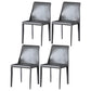 Contemporary Leather Dining Room Chairs Upholstered Armless Dining Chairs for Home Use Dark Gray 4 Piece Set Clearhalo ' kitchen&dining_furn' 'Dining Chairs' 'Dining Tables & Seating' 'dining_chair' 'furn' 'furn_dining_chair' 'Furniture' 'furniture_dining_chair' 'Kitchen & Dining Furniture' 'kitchen' 3854149