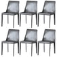 Contemporary Leather Dining Room Chairs Upholstered Armless Dining Chairs for Home Use Dark Gray 6 Piece Set Clearhalo ' kitchen&dining_furn' 'Dining Chairs' 'Dining Tables & Seating' 'dining_chair' 'furn' 'furn_dining_chair' 'Furniture' 'furniture_dining_chair' 'Kitchen & Dining Furniture' 'kitchen' 3854151