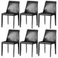 Contemporary Leather Dining Room Chairs Upholstered Armless Dining Chairs for Home Use Black 6 Piece Set Clearhalo ' kitchen&dining_furn' 'Dining Chairs' 'Dining Tables & Seating' 'dining_chair' 'furn' 'furn_dining_chair' 'Furniture' 'furniture_dining_chair' 'Kitchen & Dining Furniture' 'kitchen' 3854156